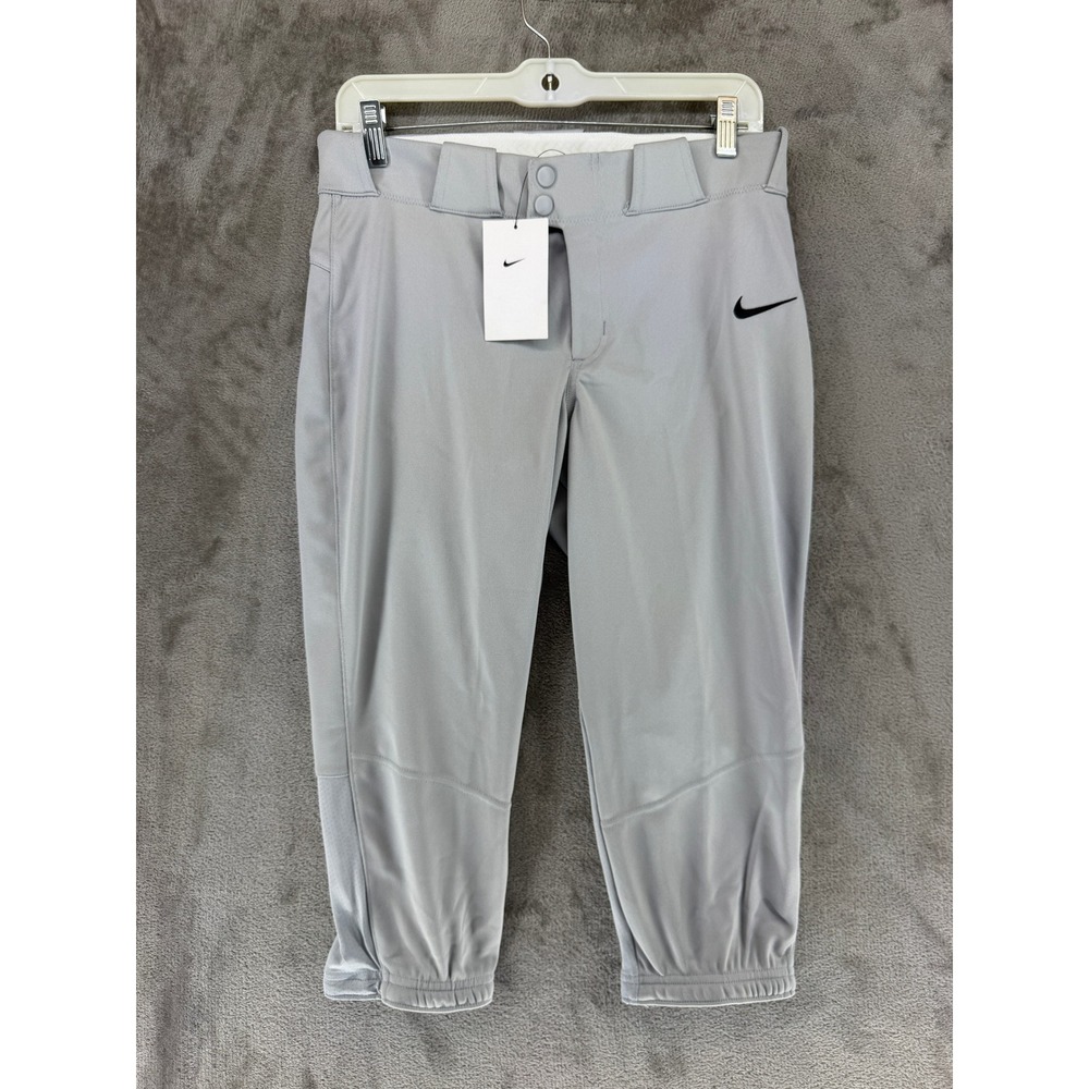 Nike Pants Womens Medium AV6718-052 Gray Softball Sport NEW